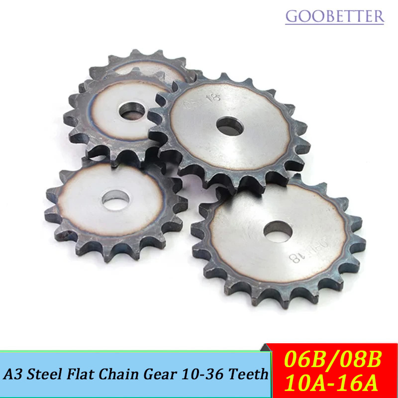 Sprocket - ล้อเฟืองเหล็ก A3 แบบแข็งพิเศษ 06B/08B 10A/16A ANSI
