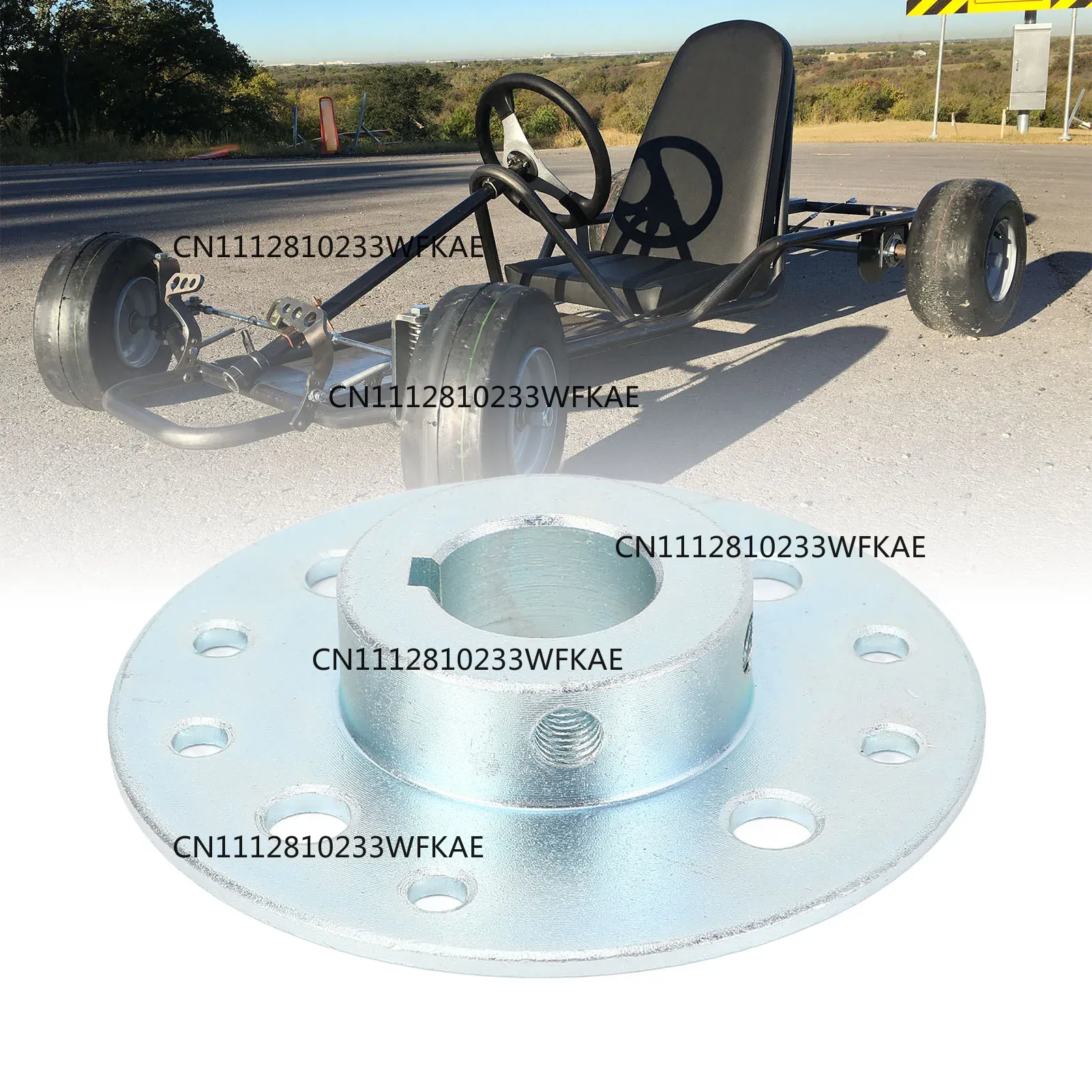 Sprocket - อะแดปเตอร์ดุมเบรกสเตอร์หลังขนาด 1 นิ้ว สำหรับโกคาร์ท พร้อมร่องลิ่มขนาด 1/4