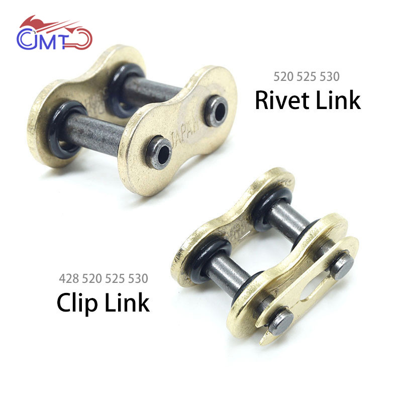 530 Chain - รถจักรยานยนต์ไดรฟ์โซ่ O-แหวน Mater Link Gold Rivet