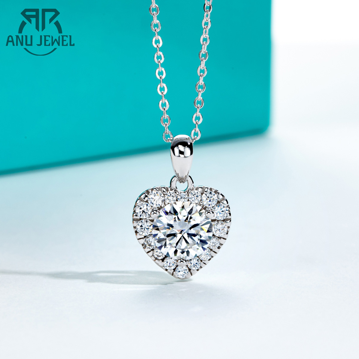 Ansi Chain - Anujewel 2ct D สี Moissanite สร้อยคอจี้รูปหัวใจเพชร925เงินสเตอร์ลิงเครื่องประดับคุณภาพดีของขวัญขายส่ง
