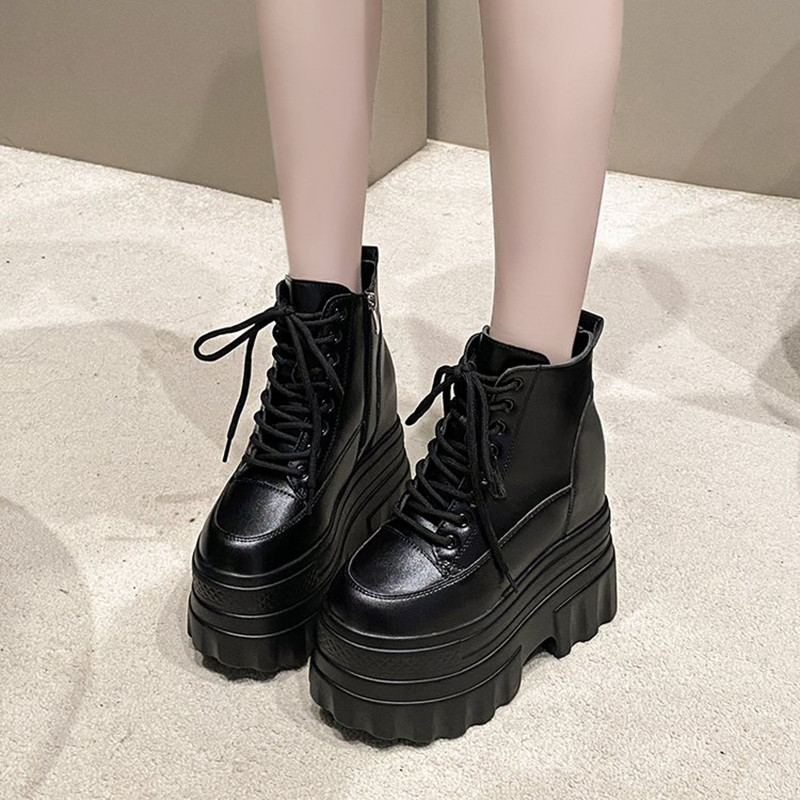 รองเท้าบูทข้อเท้าส้นสูง 14 ซม. - Motorcycle Chain บทวิจารณ์และราคา