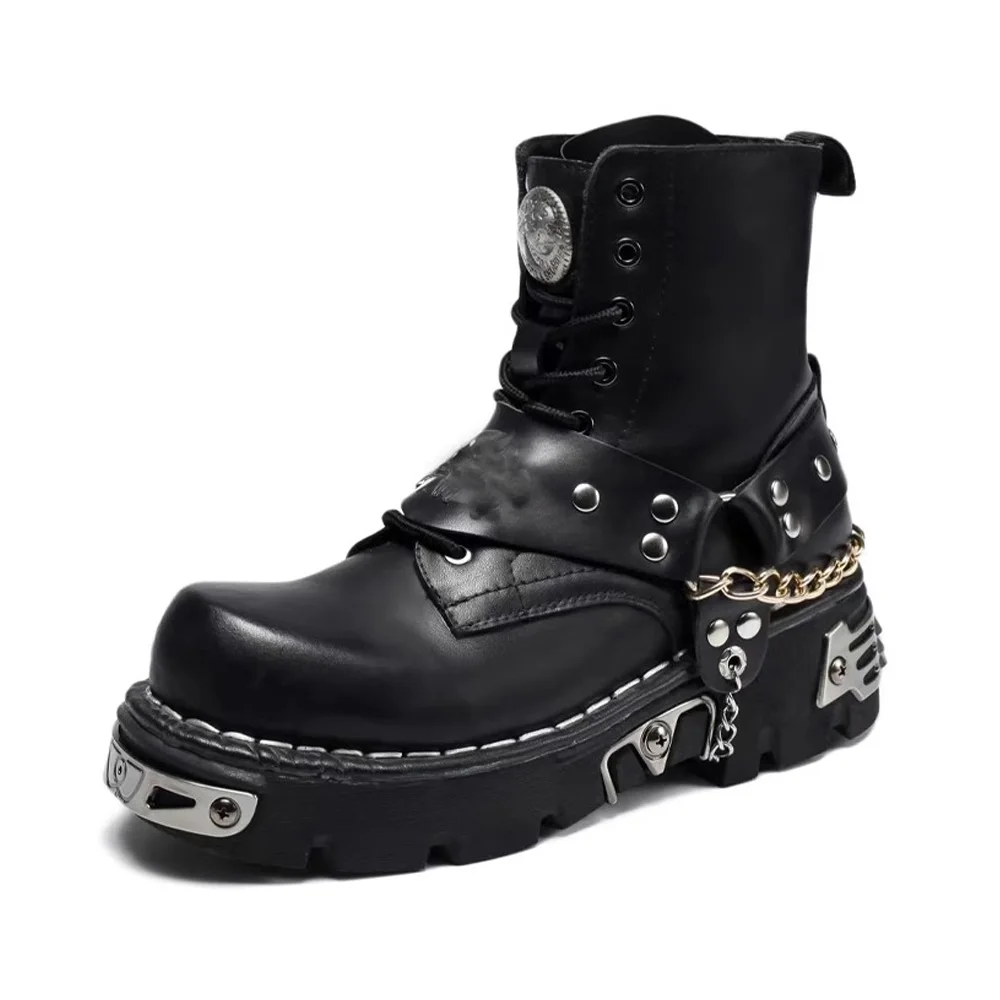 รองเท้าบูทมอเตอร์ไซค์หนังแท้แฟ - Motorcycle Chain บทวิจารณ์และราคา