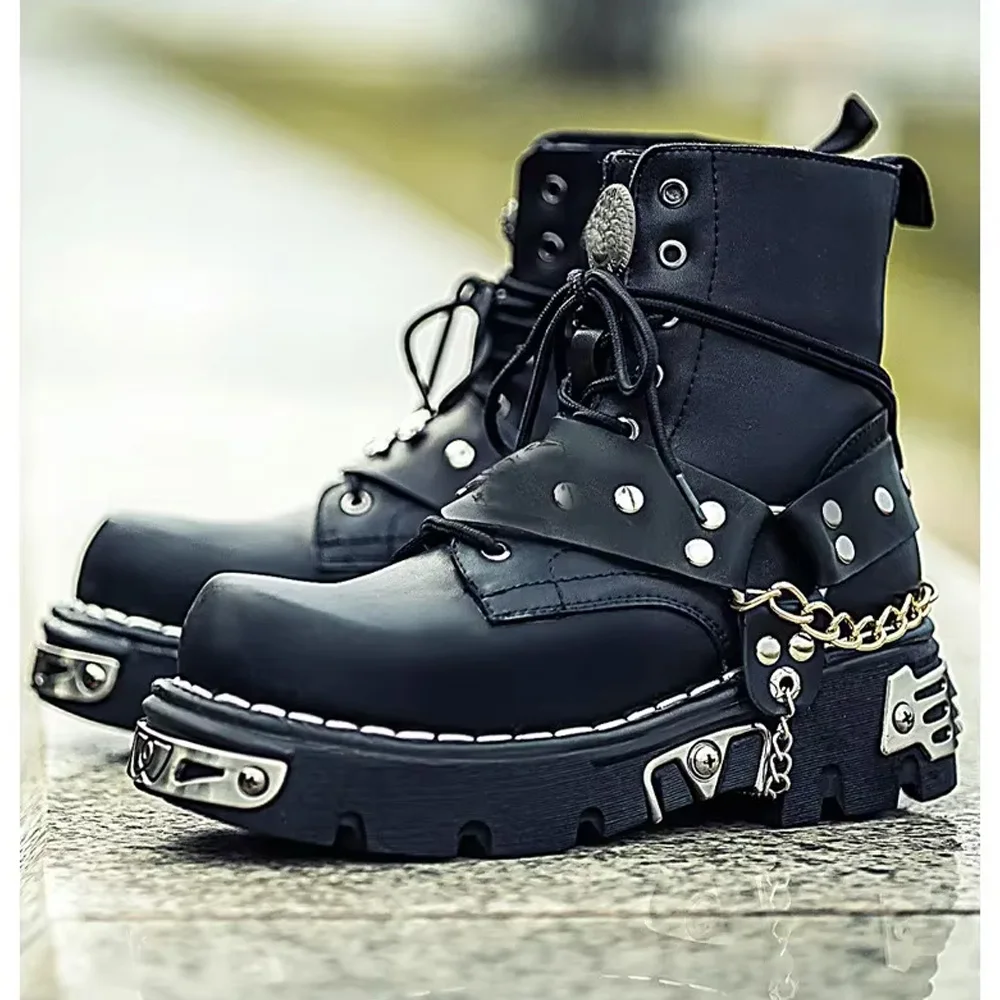 รองเท้าบูทมอเตอร์ไซค์หนังแท้แฟ - Motorcycle Chain บทวิจารณ์และราคา
