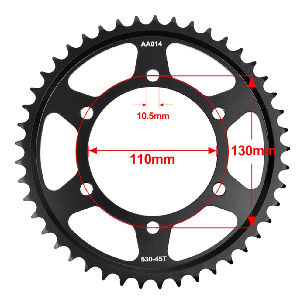 เฟืองหน้าและหลังมอเตอร์ไซค์ 53 - 428 Chain บทวิจารณ์และราคา