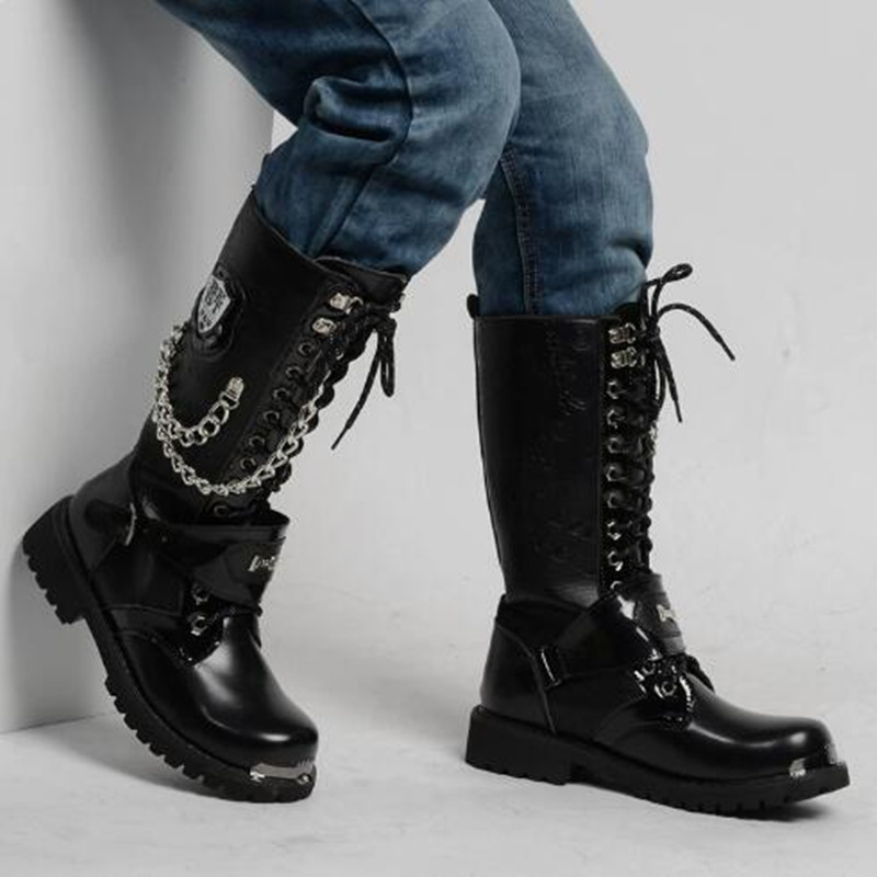 รองเท้าบูทมอเตอร์ไซค์แฟชั่นผู้ - Motorcycle Chain บทวิจารณ์และราคา