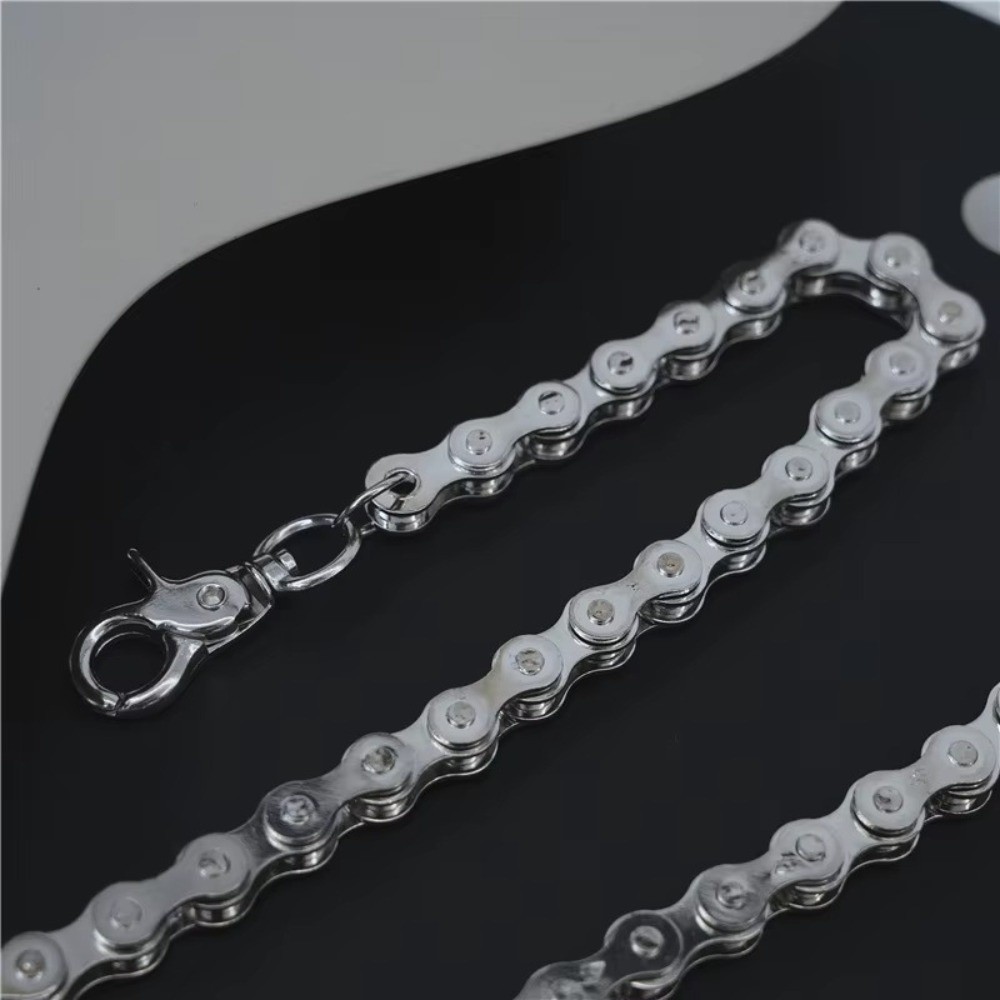 สร้อยเอวโลหะสไตล์ฮิปฮอปสีเงิน  - Bicycle Chain บทวิจารณ์และราคา